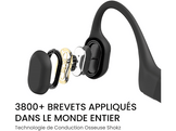 SHOKZ OpenRun USB-C Casque à conduction osseuse - Noir Oreillettes sans fil Noir