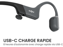 Charger l&#39;image dans la galerie, SHOKZ OpenRun USB-C Casque à conduction osseuse - Noir
