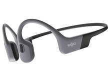 Charger l&#39;image dans la galerie, Casque à conduction osseuse Shokz gris. Conception à oreilles ouvertes avec tour de cou.
