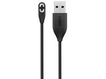 Charger l&#39;image dans la galerie, Câble de chargement USB Shokz noir. Une extrémité a un connecteur magnétique, l&#39;autre un connecteur USB.

