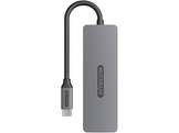 SITECOM Adaptateur multiport 5-en-1 USB-C Argenté / Noir (CN-5501)