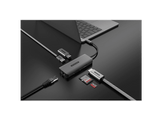 SITECOM Adaptateur multiport 6-en-1 USB-C Argenté / Noir (CN-5503)