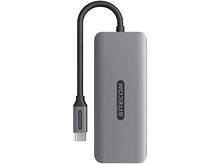 Charger l&#39;image dans la galerie, SITECOM Adaptateur multiport 6-en-1 USB-C Argenté / Noir (CN-5503)
