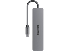 Charger l&#39;image dans la galerie, SITECOM Adaptateur multiport 7-en-1 USB-C PD Argenté / Noir (CN-5504)
