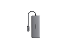Charger l&#39;image dans la galerie, Hub USB-C SITECOM gris avec câble attaché. Forme rectangulaire avec le logo SITECOM.
