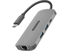 Charger l&#39;image dans la galerie, SITECOM Adaptateur USB-C - Ethernet + USB-HUB 3.0 2 ports (CN-378)
