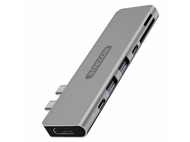 SITECOM Adaptateur USB + USB-C + HDMI + SD/MicroSD (CN-391)