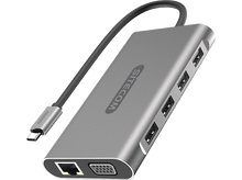 Charger l&#39;image dans la galerie, SITECOM Adaptateur USB + USB-C + HDMI + VGA + Ethernet + SD/MicroSD (CN-390)
