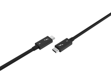 Charger l&#39;image dans la galerie, Deux câbles USB-C noirs avec des symboles d&#39;éclair sur les connecteurs.
