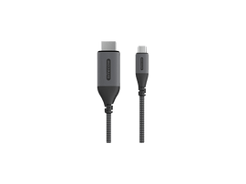 Deux câbles USB-C Sitecom gris avec connecteurs noirs, sur fond noir.