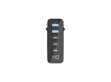 Charger l&#39;image dans la galerie, Hub de charge USB noir avec plusieurs ports USB et un affichage numérique (140W).
