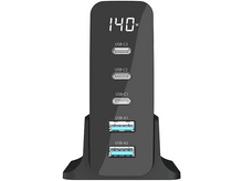 Charger l&#39;image dans la galerie, SITECOM Chargeur multiports PD 140 W LED Display Noir (CH-1004)
