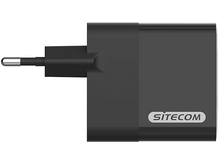 Charger l&#39;image dans la galerie, SITECOM Chargeur multiports USB-A / USB-C LED 65 W PD Noir (CH-1002)
