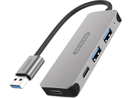 SITECOM Hub USB-A à USB-A + USB-C Gris (CN-399)