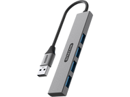 SITECOM Hub USB-A vers 4 x USB-A Argenté / Noir (CN-5004)