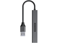 Charger l&#39;image dans la galerie, SITECOM Hub USB-A vers 4 x USB-A Nano Argenté / Noir (CN-5002)
