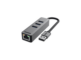 SITECOM Hub USB-A vers Ethernet / USB-A Argenté / Noir (AD-1007)