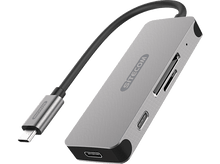 Charger l&#39;image dans la galerie, SITECOM Hub USB-C + Lecteur carte Gris (CN-406)
