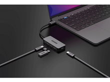 Charger l&#39;image dans la galerie, SITECOM Hub Pro USB-C vers 4 x USB-C PD Argenté / Noir (CN-5015)
