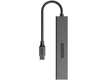 Charger l&#39;image dans la galerie, SITECOM Hub USB-C vers 4 x USB-A Argenté / Noir (CN-5003 )
