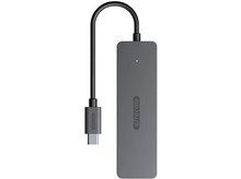 Charger l&#39;image dans la galerie, SITECOM Hub USB-C vers 4 x USB-A Argenté / Noir (CN-5009)
