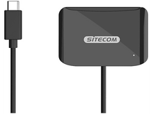 Charger l&#39;image dans la galerie, SITECOM Lecteur de carte d&#39;identité / micro SD Argenté / Noir (MD-1002)
