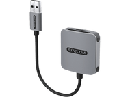 SITECOM Lecteur de carte SD / microSD Pro Argenté / Noir (MD-1009)