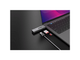 SITECOM Lecteur de carte USB-A / USB-C avec port USB Argenté / Noir (MD-1012 )