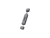 SITECOM Lecteur de carte USB-A / USB-C avec port USB Argenté / Noir (MD-1012 )
