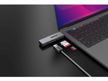 Charger l&#39;image dans la galerie, SITECOM Lecteur de carte USB-A / USB-C avec port USB Argenté / Noir (MD-1012 )
