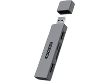 Charger l&#39;image dans la galerie, Un hub USB SITECOM gris avec un capuchon et un fond noir.
