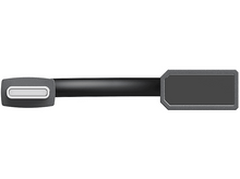 Charger l&#39;image dans la galerie, Un câble USB-C noir et gris sur fond blanc.
