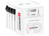 SKROSS Adaptateur MUV PRO 2 pôles + chargeur USB-C 2500 mA Blanc (1.302975)