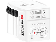 SKROSS Adaptateur MUV PRO 2 pôles + chargeur USB-C 2500 mA Blanc (1.302975)