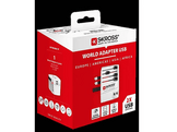 SKROSS Adaptateur MUV PRO 2 pôles + chargeur USB-C 2500 mA Blanc (1.302975)