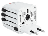 SKROSS Adaptateur MUV PRO 2 pôles + chargeur USB-C 2500 mA Blanc (1.302975)