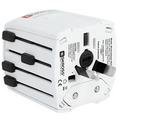 SKROSS Adaptateur MUV PRO 2 pôles + chargeur USB-C 2500 mA Blanc (1.302975)