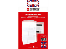 Charger l&#39;image dans la galerie, SKROSS Adaptateur secteur de voyage EU to UK + 2 x USB 2.4 A (764166323082)
