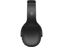 Charger l&#39;image dans la galerie, Casque noir avec un logo de crâne sur l&#39;écouteur, sur fond blanc.
