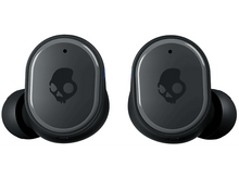 Charger l&#39;image dans la galerie, Deux écouteurs Skullcandy noirs. Chacun a un logo de crâne.
