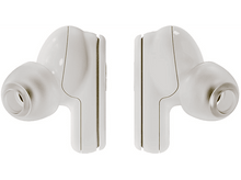 Charger l&#39;image dans la galerie, Deux écouteurs sans fil blancs, isolés sur fond blanc, montrant l&#39;intérieur.
