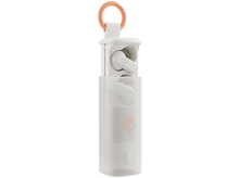 Charger l&#39;image dans la galerie, Écouteurs et étui de chargement Skullcandy blancs avec un accent rose et logo de crâne.
