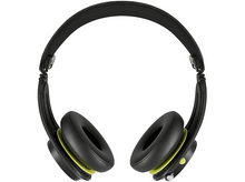 Charger l&#39;image dans la galerie, Casque noir avec des accents verts, vu d&#39;en haut.
