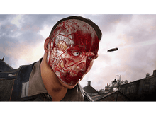 Charger l&#39;image dans la galerie, Une image numériquement modifiée du visage d&#39;un homme, montrant muscle et os exposés.
