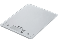 Une balance de cuisine numérique blanche avec la marque Soehnle.