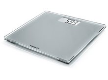 Charger l&#39;image dans la galerie, Une balance de salle de bain numérique, affichant 59.3 kg, sur fond blanc, légèrement inclinée.
