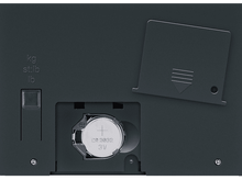 Charger l&#39;image dans la galerie, Le dos de la balance est ouvert, montrant une pile CR 2032. Boutons visibles.
