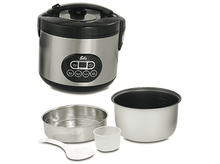Charger l&#39;image dans la galerie, Cuiseur à riz avec accessoires : bols, cuillère et pot intérieur.

