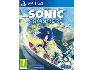 Pochette du jeu Sonic Frontiers PS4 avec Sonic courant dans un paysage futuriste.