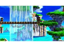 Charger l&#39;image dans la galerie, Sonic le Hérisson dans une scène de jeu colorée avec cascade et plateformes.
